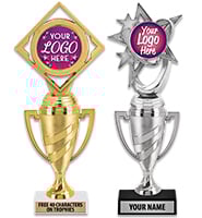 Gold And Silver Swirl Insert Holder Trophies