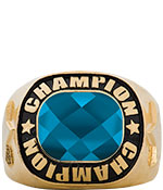 Cheer Teal Championship Ring