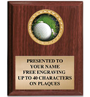 Vertical Wood Golf Insert Plaque