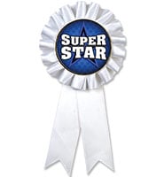 White Rosette Ribbon