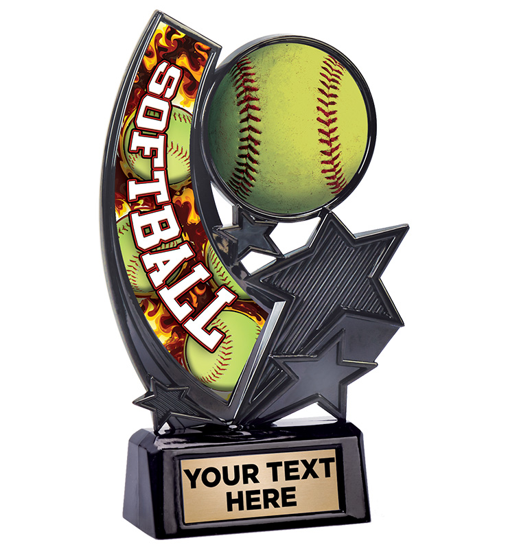 6 1/4" Softball Onyx Icicle Trophy