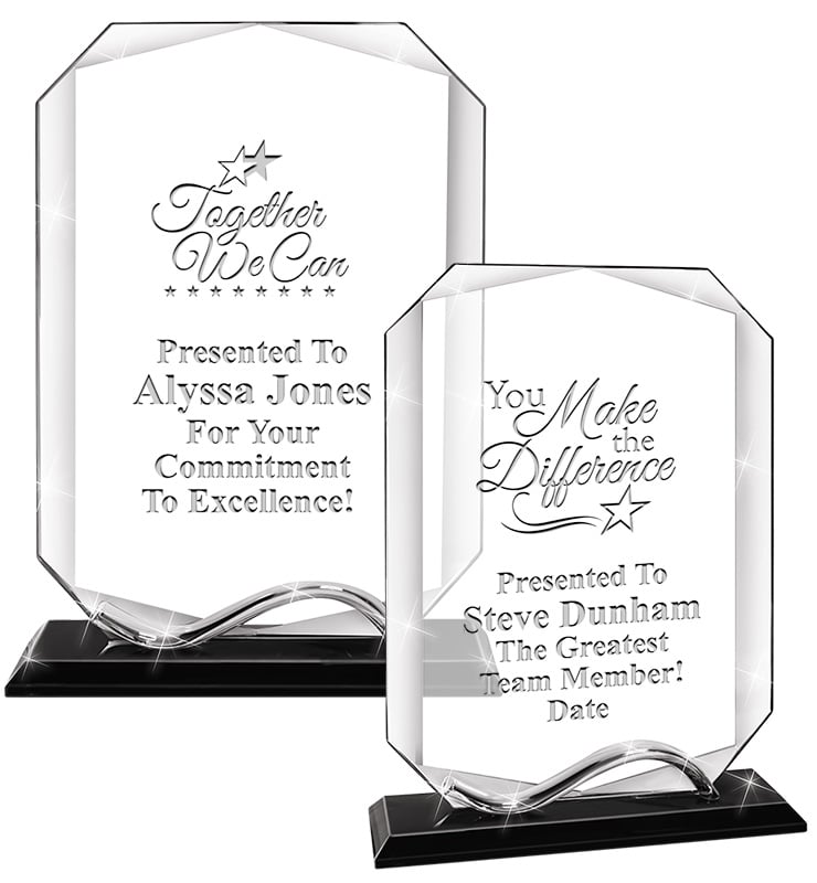 Metal Wave Monument Crystals