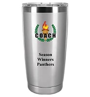 Silver Color Printed Tumbler 20oz