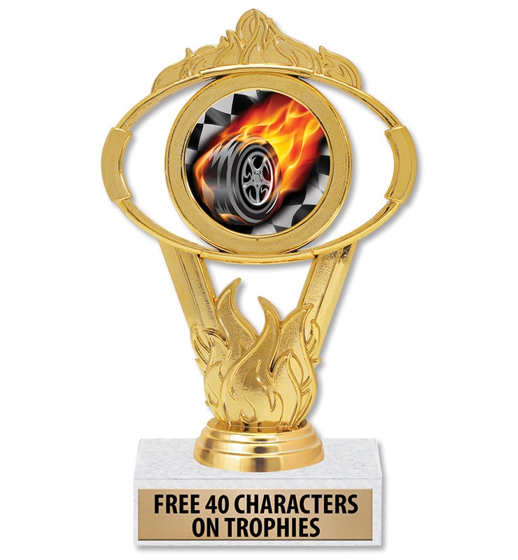 Oval Flame Insert Trophy
