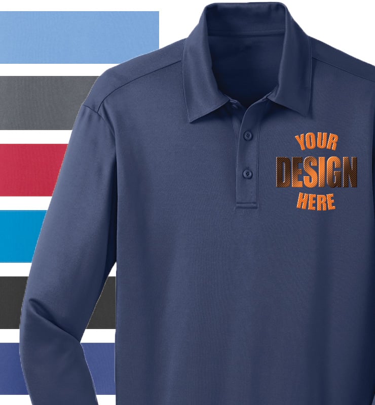 Men's Long Sleeve Silk Touch Performance Polo