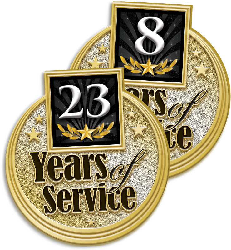 Years Service Insert Pins