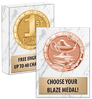 White Marble Blaze Paperweight