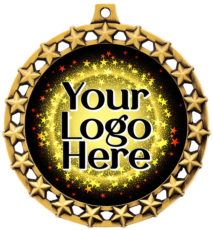 2 1/2" Galaxy Star Insert Medal