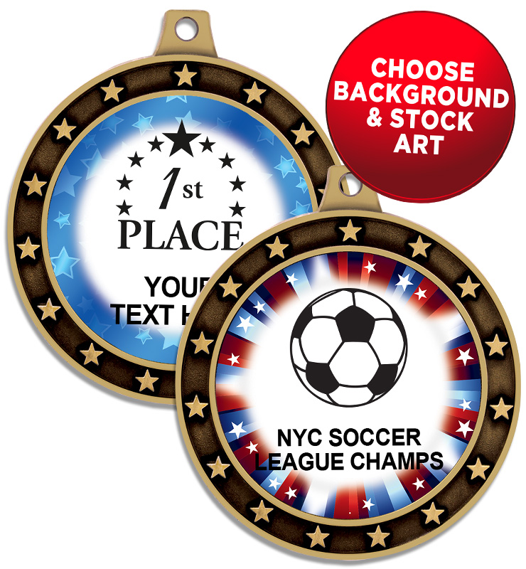 2 1/2" Custom Text Medals