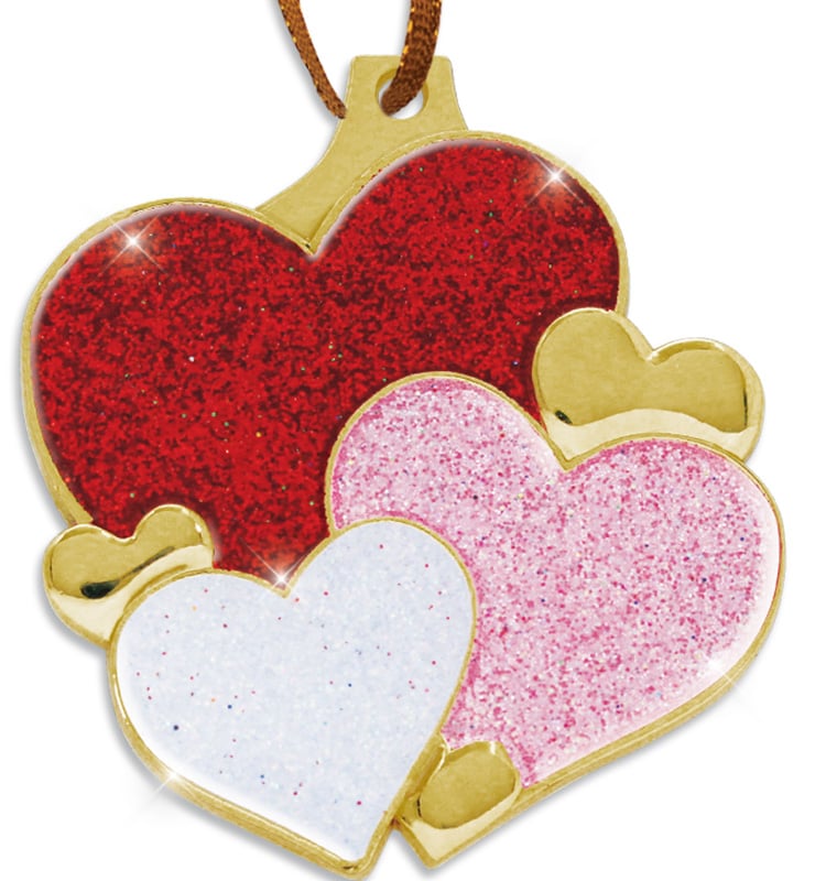 Glitter Heart Wedding Ornament