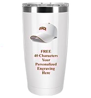 White Color Printed Tumbler 20oz
