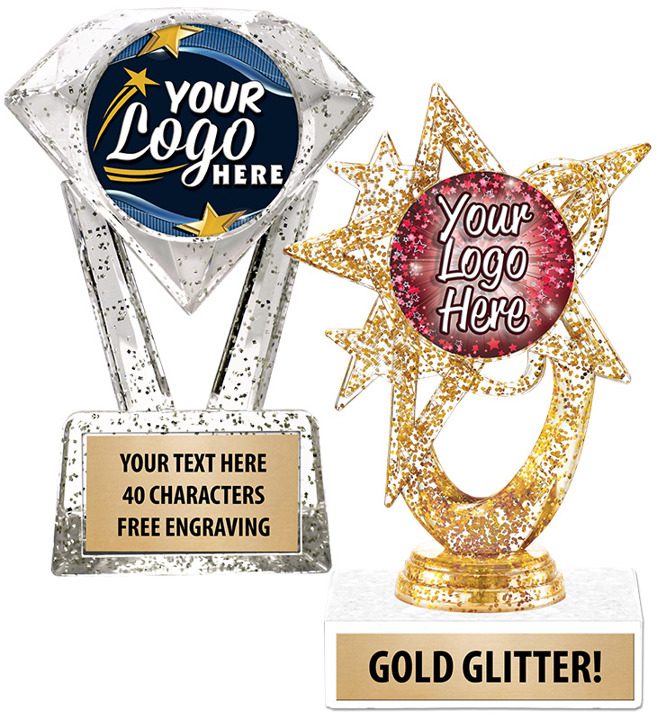 Custom Glitter Trophies