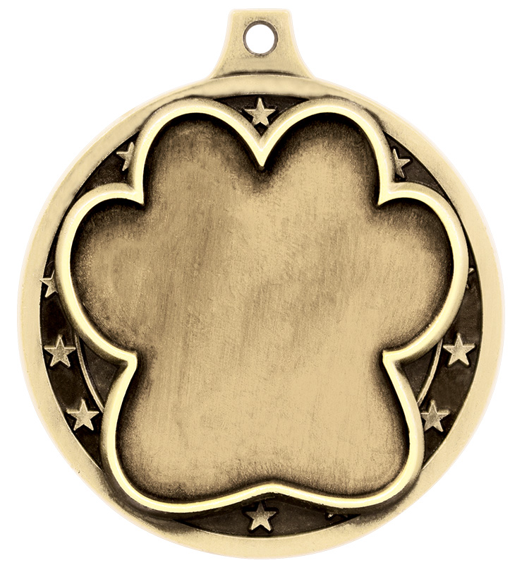 2" Blank Paw Print Medal