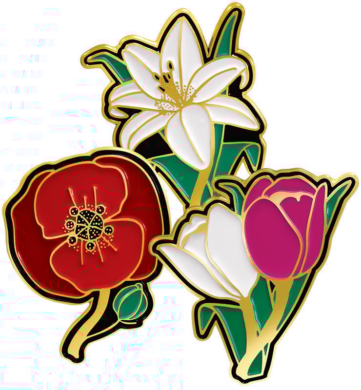 Flower Enamel Pins