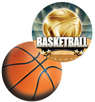 2" Basketball Stickers