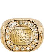 Custom Crystal Gold Rings