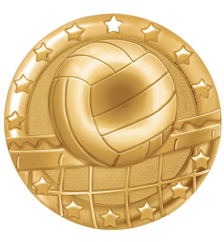 2" Volleyball Blaze Medals