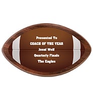 Wood Football Plaque