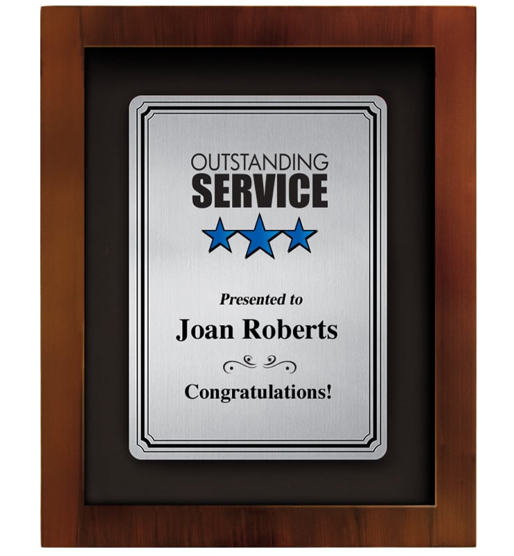 Premium Shadow Box Frame Plaque With Neutral Plates