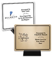 Horizontal Color Printed Neutral Metal Plaque