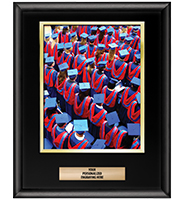 Shiny Black Vertical Slide-In Photo Frame Plaque