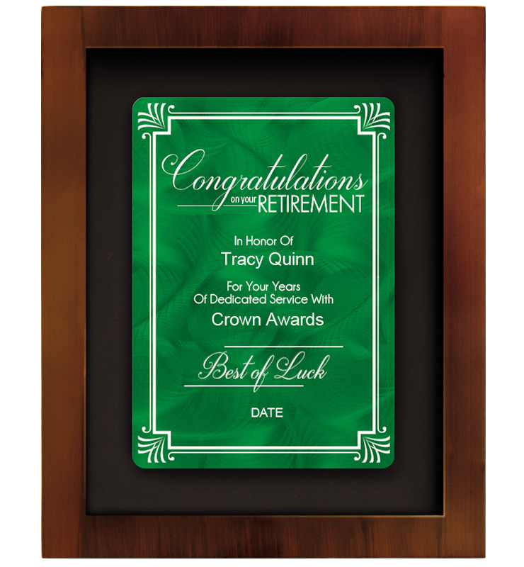 Retirement Shadow Box Frame Plaque