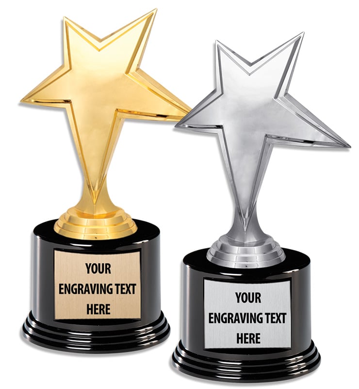 8" Gold & Silver Luminary Star Deluxe Trophy