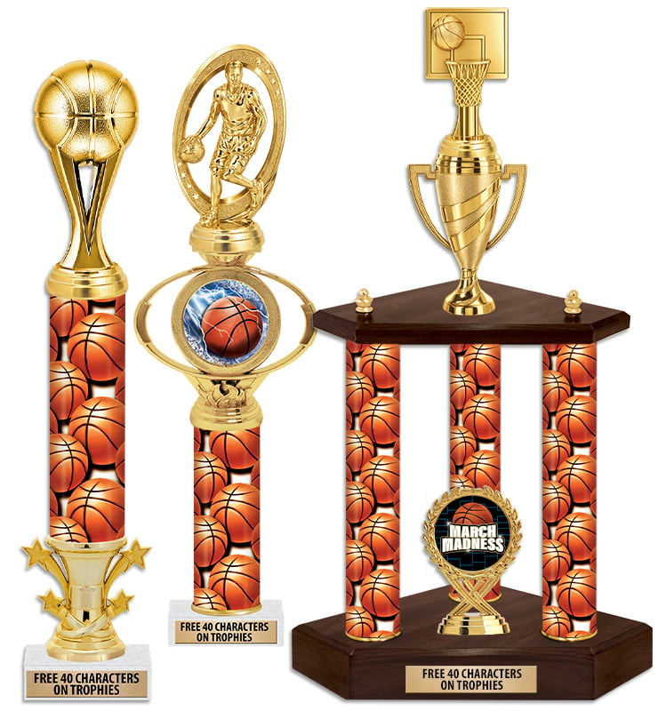 Basketball Dunk Column Trophies