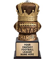14" Fantasy Football Champion King Trophy