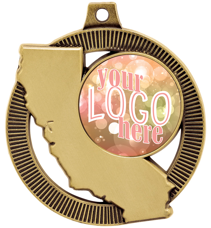2" California State Insert Medal