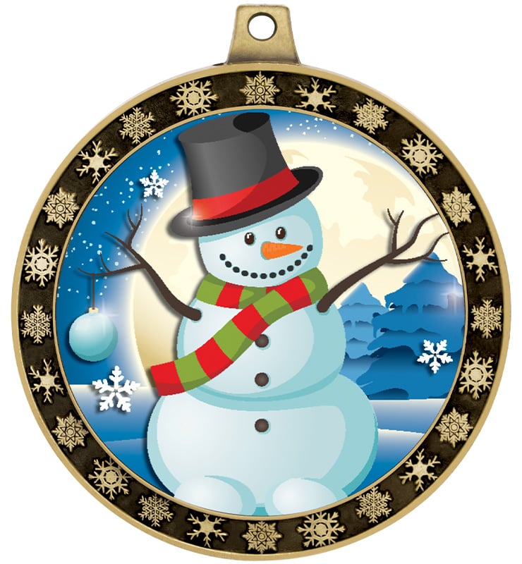2 1/2" Seasonal Winter Insert Medal