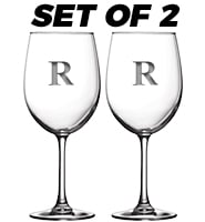 Set of 2 Monogram Goblets
