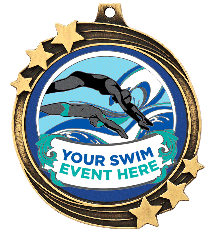 2 1/2" Shooting Star Insert Medals