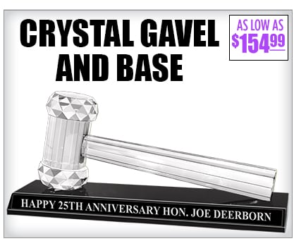 Crystal Gavel And Base