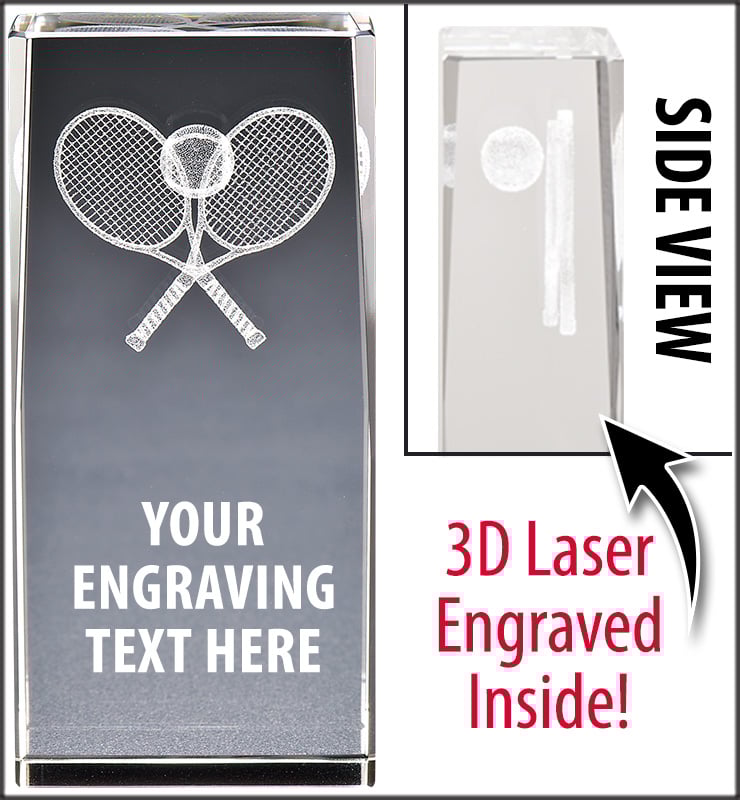 Tennis 3D Laser Crystal
