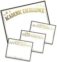 Gold Foil Achievement Certificates