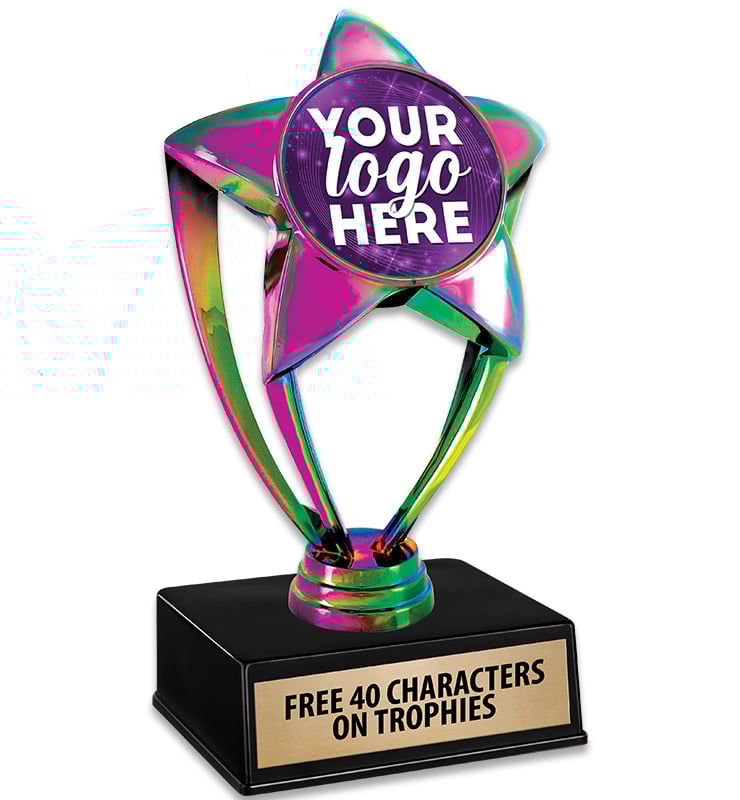 Iridescent Star Custom Insert Trophy