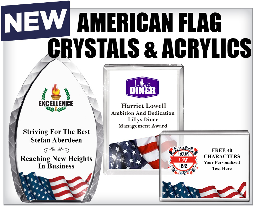 New Arrivals American Flag Crystals And Acrylics