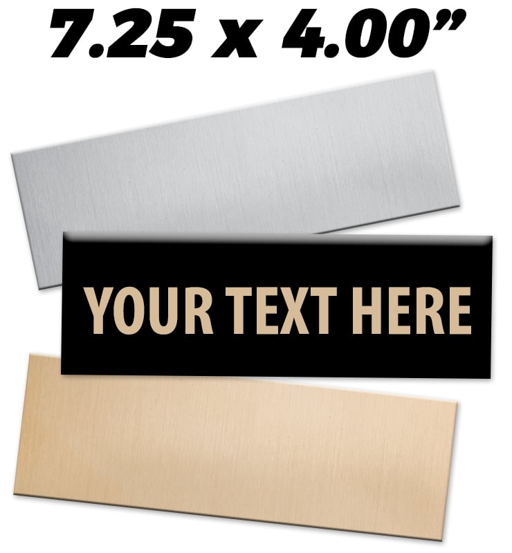 7.25"W x 4"H Engraving Plates