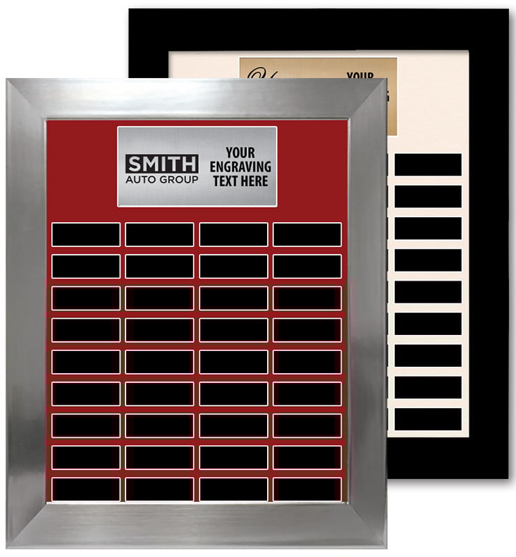 36 Plate Portrait Frame Perpetual Plaque