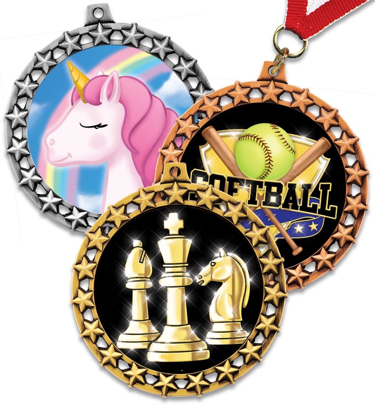 2 1/2" Galaxy Star Medals