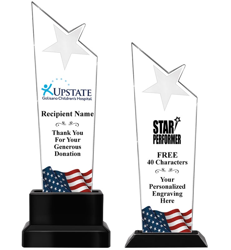 American Flag Galaxy Star Acrylic