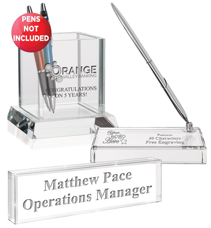 Crystal Desk Accessories