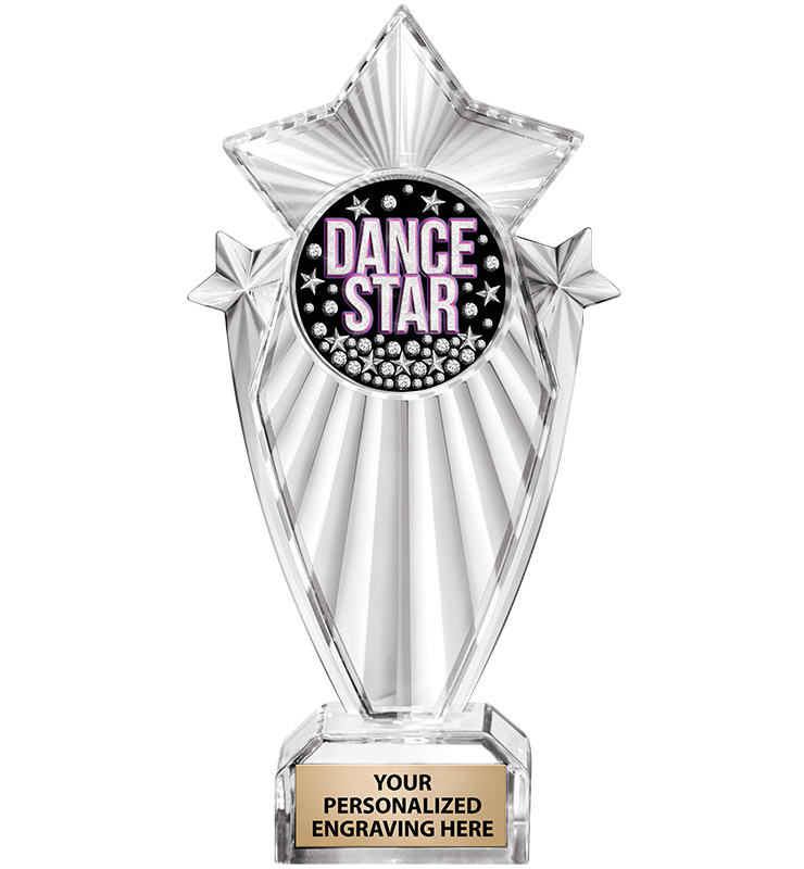 8" Stargram Clear Icicle Trophy
