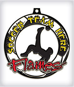 Black Dyed Custom Soccer Medals image