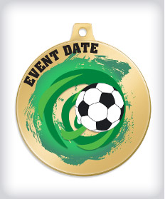 Custom Color Printed Soccer Medals image