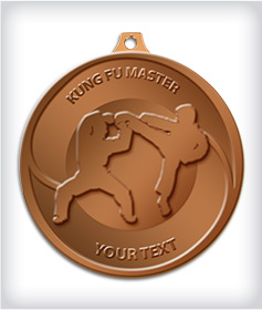 Antique Bronze Custom Marital Arts Medals image