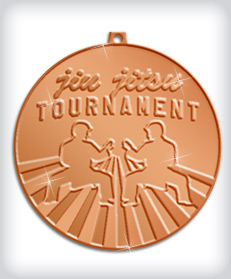 Shiny Bronze Custom Marital Arts Medals image