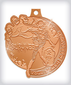 Shiny Bronze Custom Marathon Medals image