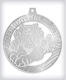 Shiny Silver Custom Marathon Medals image